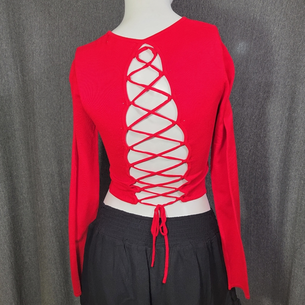 Honey Punch Red Crop Top - Small